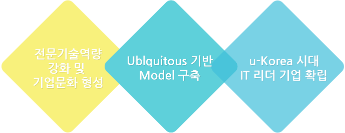 전문기술역량 강화 및 기업문화 형성-Ublquitous 기반 Model 구축-u-Korea시대 IT리더 기업확립